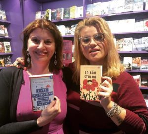 Kakan och jag i Pocketshop med varsitt boktips.