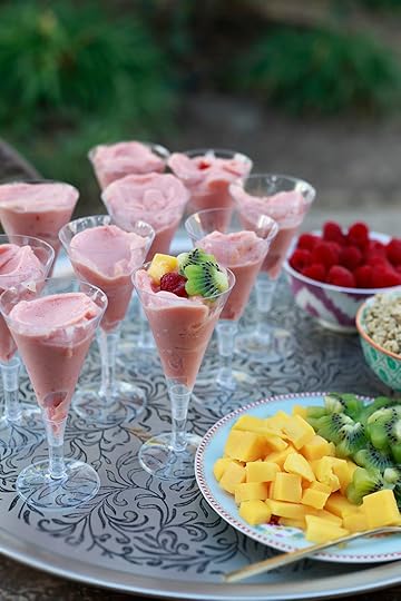DIY smoothie bar for a slumber party