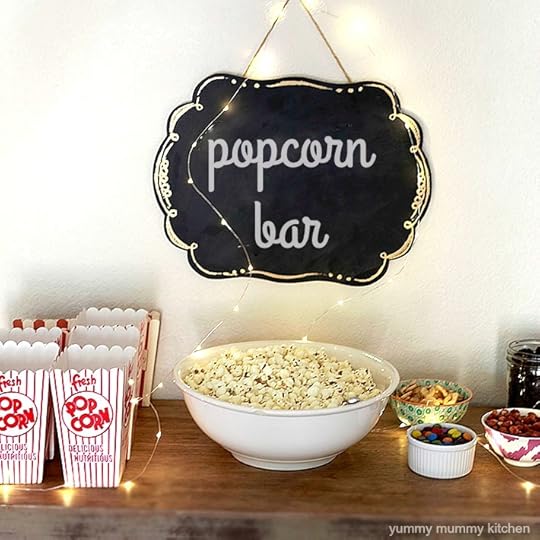 popcorn bar for movie night