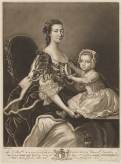 NPG D2382; Catherine Perceval (nÈe Compton), Countess of Egmont; Charles George Perceval, 2nd Baron Arden by James Macardell, after Thomas Hudson
