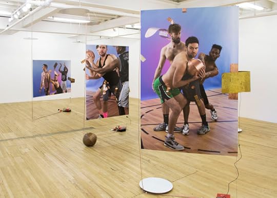 Sergei Tcherepnin, Games, 2016. 10 double-sided hanging color photographs mounted on sintra, copper, brass, arduino, touch sensor, sound. Courtesy the artist and Murray Guy, New York