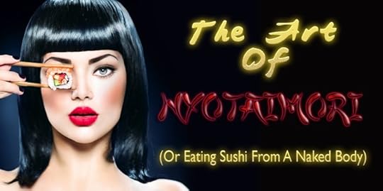 Fashion art portrait of beauty model girl eating Sushi roll, hea