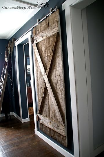 We finally got our hanging barn door up! by Grandma's House DIY