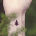Minimalist Tattoos Pine Tree by JonBoy