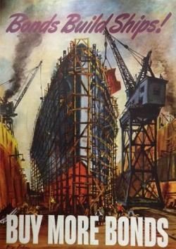 US War Bond poster, WWII (Oakland Public Library)