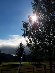 morning fog in Estes Park, Colorado