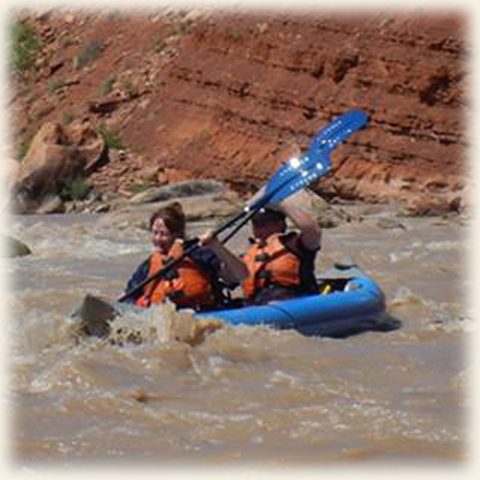Me navigating the Colorado with my super patient amazing husband