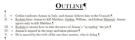 Roman Numeral Outline of Behold the Dawn by K.M. Weiland