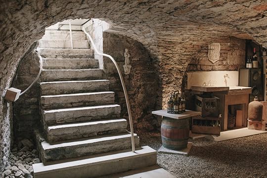 Our 13th century wine cellar under Le Relais de Vieux Beaune in Burgundy, France.