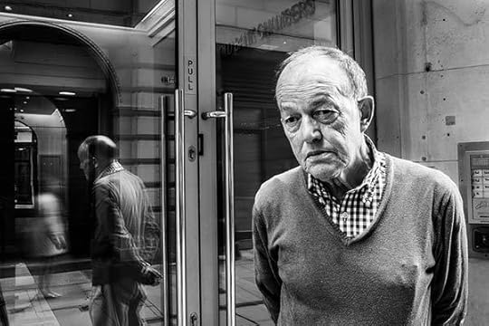 David Goldblatt, Eric Allison at the side entrance to the former bank to which he and his friends had secret access for six months. Manchester, 4 May 2015 © the artist and courtesy Pace/MacGill Gallery, New York and Goodman Gallery, Johannesburg and Cape Town