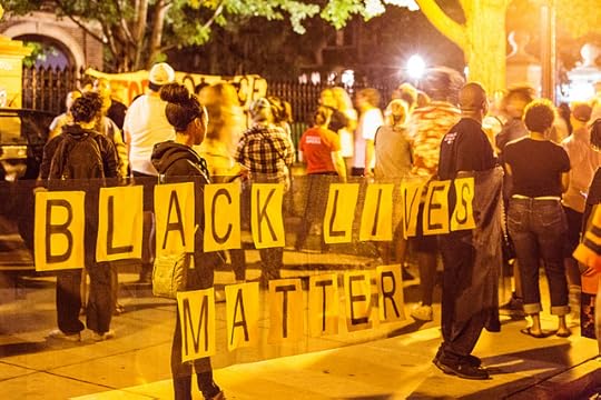 A crowd of community members gather outside the Governor's Residence in Saint Paul, Minnesota, in the 2 a.m. hour on July 7, 2016, following the police shooting of Philando Castile in Falcon Heights, Minnesota, by a St. Anthony Police officer. Photo: Tony Webster / tony@tonywebster.com