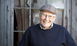 environmentalist James Lovelock near his home on the Dorset coast.