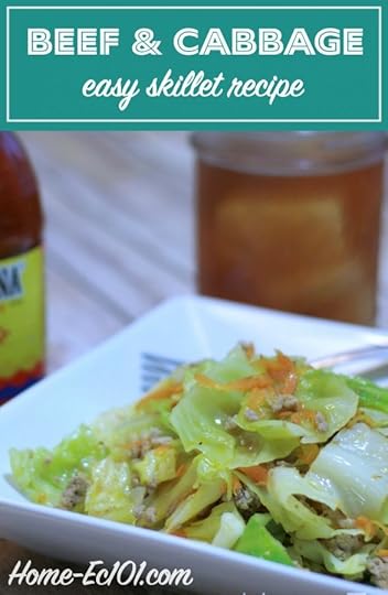 Serve this quick Beef and Cabbage Skillet recipe with mashed potatoes or some crusty rolls and butter for a simple, comforting meal.