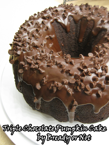 Bready or Not: Triple Chocolate Pumpkin Cake 