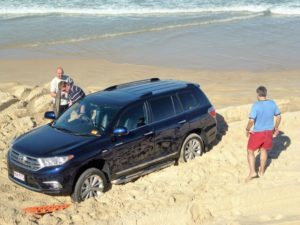 Beach Driving isn't always easy, Stradbroke Island 2012