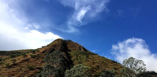Mountain peak and sky
