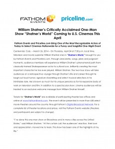 Shatner's World Press Release FINAL