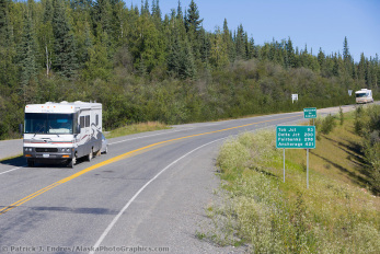 Motorhome on the Alcan highway