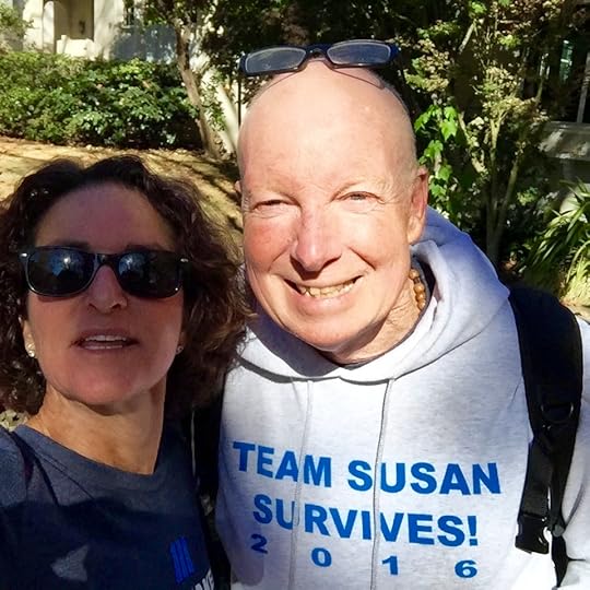 Susan takes a selfie.