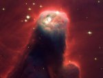 Hubble's newest camera images ghostly star-forming pillar of gas