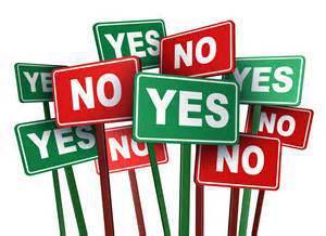 yes and no signs