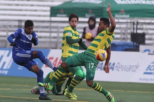 FCE's Shamit Shome in action against Tampa Bay. PHOTO: UWE WELZ/FC EDMONTON