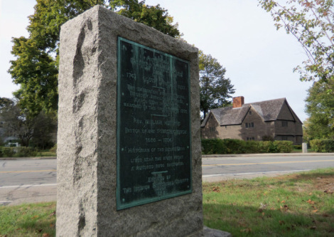 This memorial sits in the intersection between the South Green and the site of the former South Congregational Church in Ipswich. It reads, “The expedition against Quebec, Benedict Arnold in command, Aaron Burr in the ranks, marched by this spot, September 15, 1775.