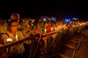 Author Julia Alvarez at the first Border of Lights vigil. Photo © 2012 by Tony Savino. 