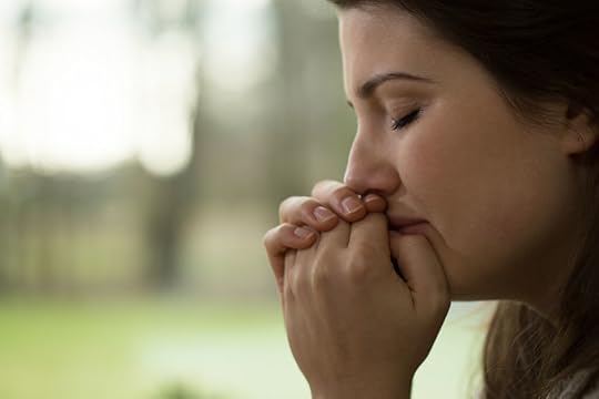 41852185 - horizontal view of depressed young woman crying
