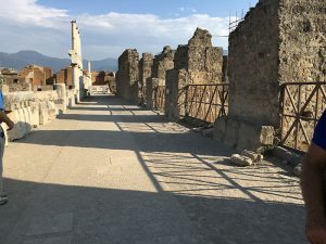 On the way to Positano we stopped in Pompeii to see the ruins of the city that was destroyed in A.D. 79 when Mt. Vesuvius erupted.