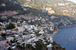 After Pompeii, we were off to the Amalfi Coast. This was our first glimpse of Positano, from high above on a cliff.