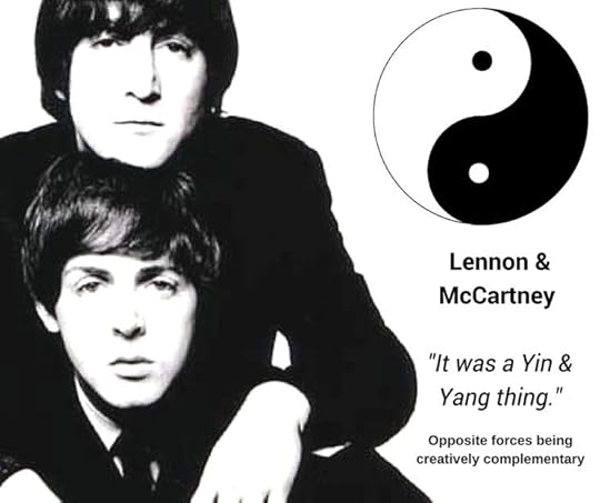 Songwriters and creative collaborators Paul McCartney and John Lennon