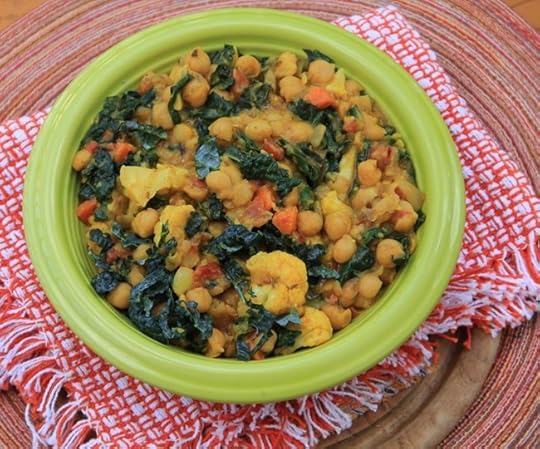 Channa Masala with Kale, Carrots and Cauliflower