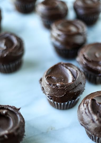 devil's food cupcakes with pomegranate sugar shards I howsweeteats.com
