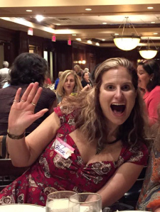 JT Bock in her rockin' dress at the WRW luncheon.