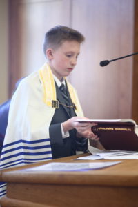 My son at his bar mitzvah