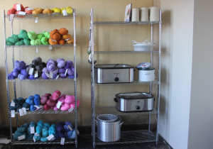 The beginnings of my yarn studio at 105 N. Center St., Springfield, Ohio
