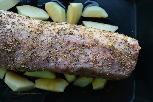 Pork Tenderloin on Fiestaware Foundry Bakeware