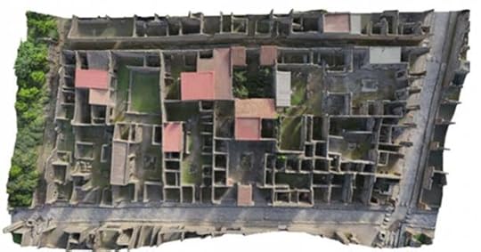 An overhead view of Insula VI, the city block that was reconstructed.