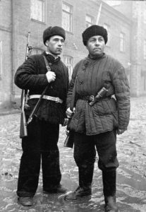 Russian militiamen in Moscow, 10 Oct 1941 (Russian International News Agency)