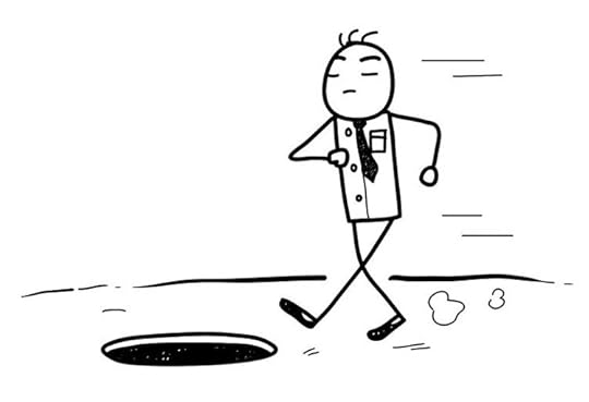 arrogant man about to fall