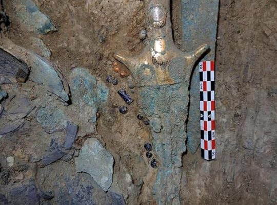 Artifacts within the grave.