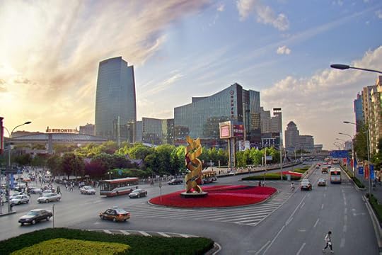 Zhongguancun technology hub,Haidian District, Beijing. Photo by Charlie fong, public domain via Wikimedia Commons.