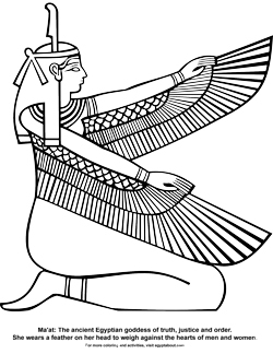  Ma'at coloring page