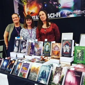 Caroline Hurtig, Eva Holmquist och Annah Nozlin på Bokmässan 2016