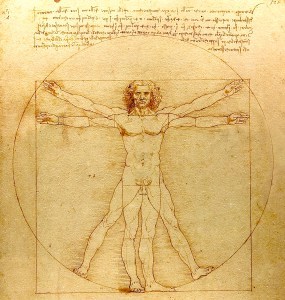 Da Vinci, Vitruvian man, Fibonacci