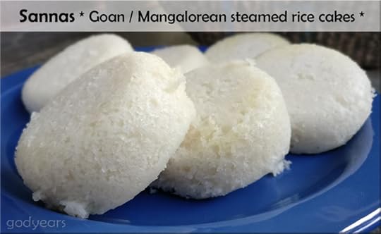 Sannas or steamed Rice Cakes