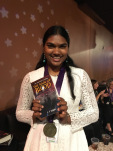 Sahana Kumar, winner of the Literary Classics Young Author Award