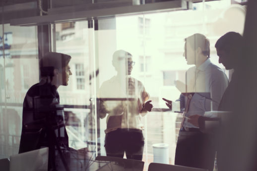 Business people having discussion