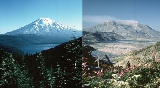 Mt St Helens before and after (USGS images)